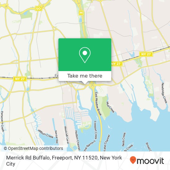 Mapa de Merrick Rd Buffalo, Freeport, NY 11520