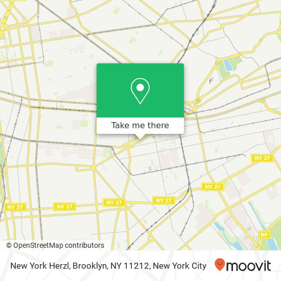 Mapa de New York Herzl, Brooklyn, NY 11212