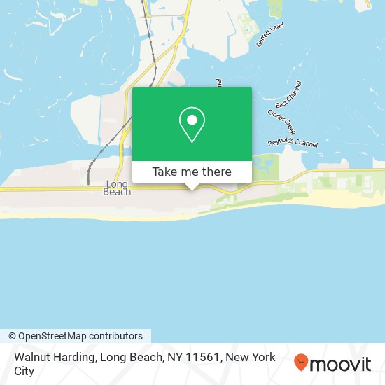 Mapa de Walnut Harding, Long Beach, NY 11561