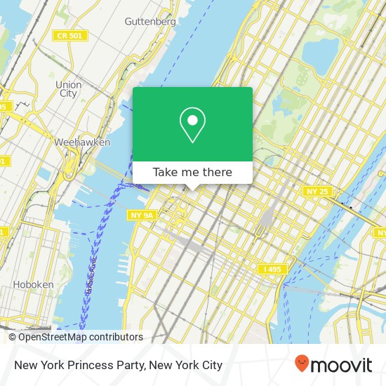 New York Princess Party map