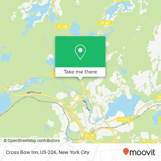 Mapa de Cross Bow Inn, US-206