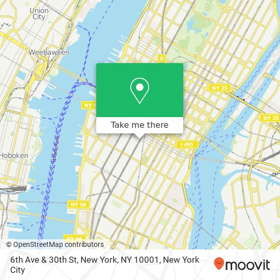 Mapa de 6th Ave & 30th St, New York, NY 10001