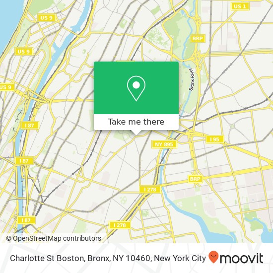 Charlotte St Boston, Bronx, NY 10460 map