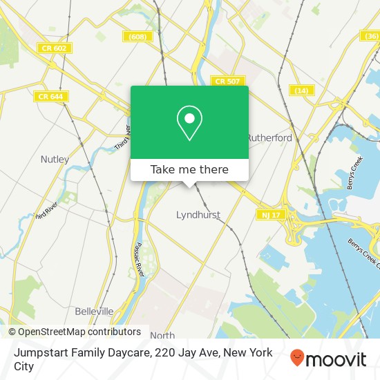 Mapa de Jumpstart Family Daycare, 220 Jay Ave