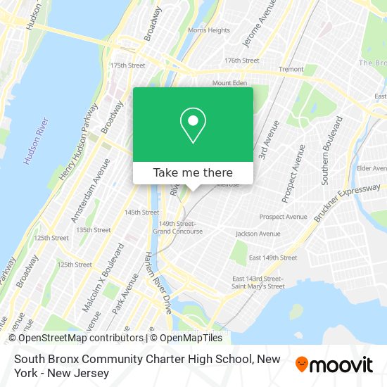 Mapa de South Bronx Community Charter High School