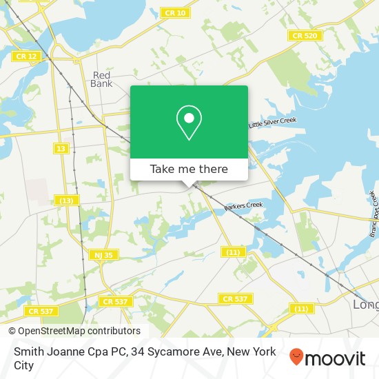 Mapa de Smith Joanne Cpa PC, 34 Sycamore Ave