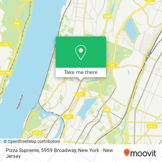 Mapa de Pizza Supreme, 5959 Broadway
