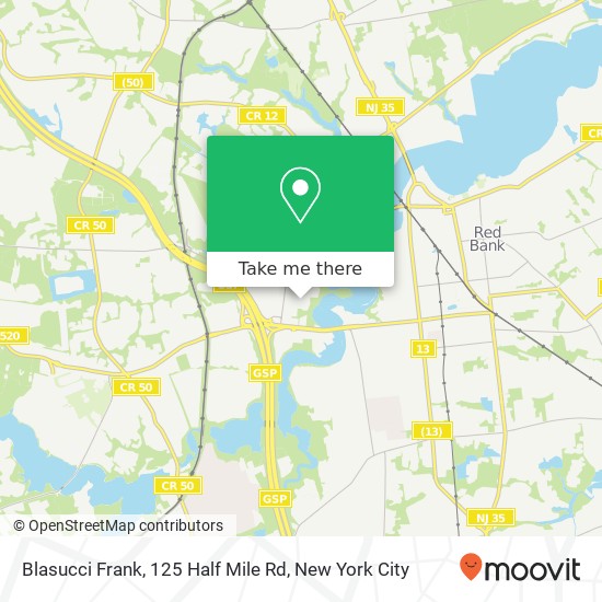 Blasucci Frank, 125 Half Mile Rd map