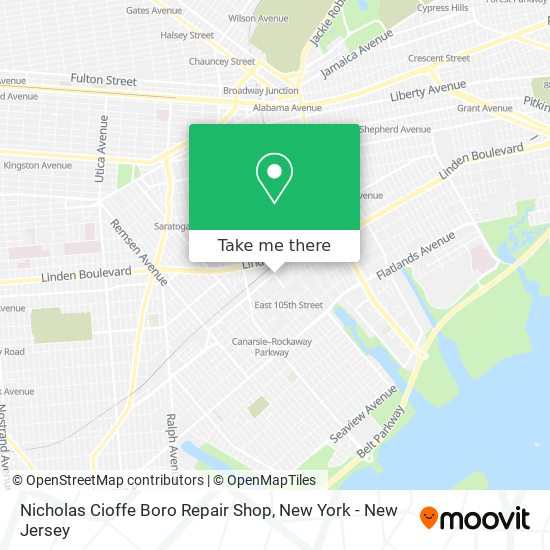 Nicholas Cioffe Boro Repair Shop map