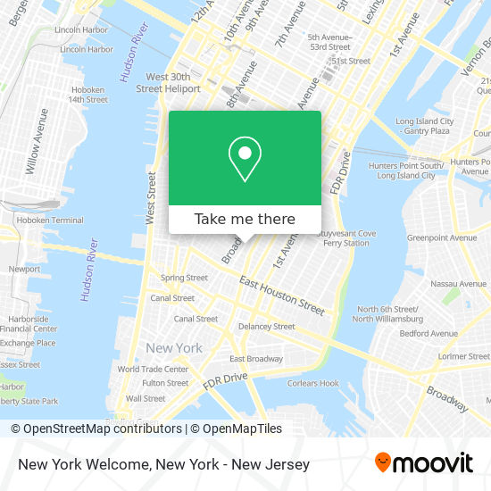 New York Welcome map