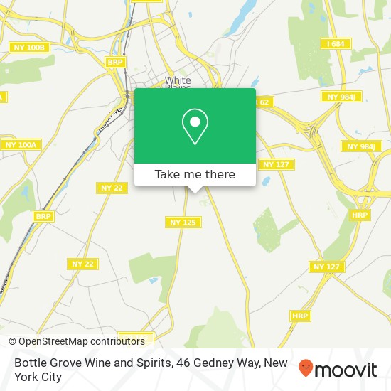 Mapa de Bottle Grove Wine and Spirits, 46 Gedney Way