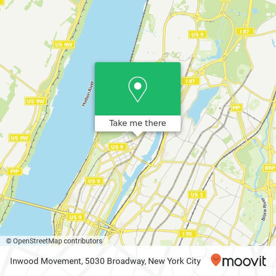 Mapa de Inwood Movement, 5030 Broadway