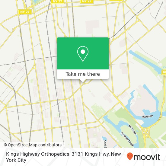 Kings Highway Orthopedics, 3131 Kings Hwy map