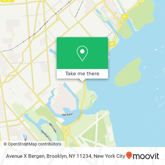 Mapa de Avenue X Bergen, Brooklyn, NY 11234
