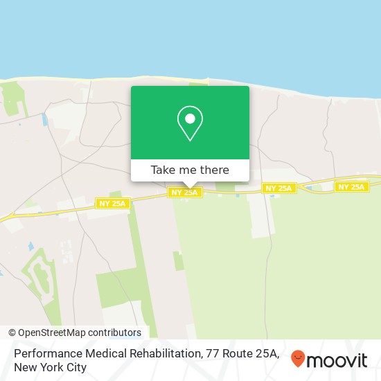 Mapa de Performance Medical Rehabilitation, 77 Route 25A