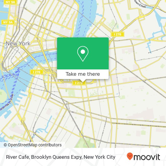 Mapa de River Cafe, Brooklyn Queens Expy