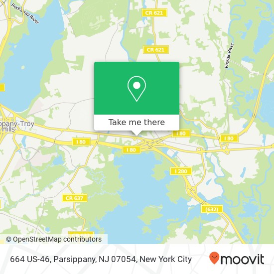 Mapa de 664 US-46, Parsippany, NJ 07054