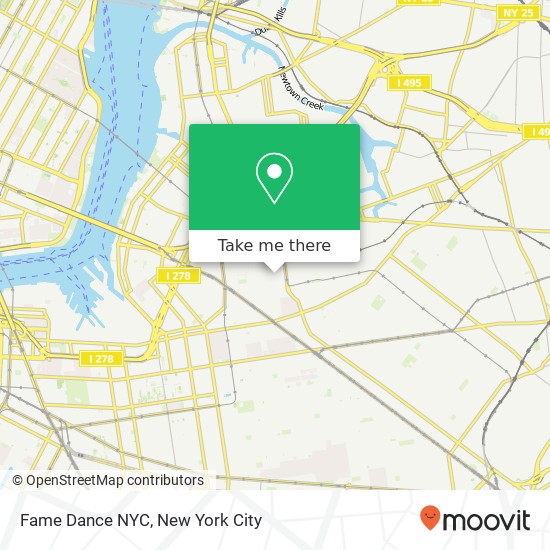 Mapa de Fame Dance NYC