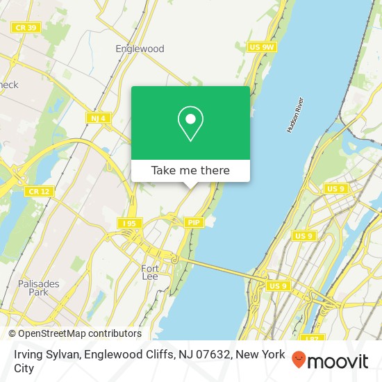 Mapa de Irving Sylvan, Englewood Cliffs, NJ 07632