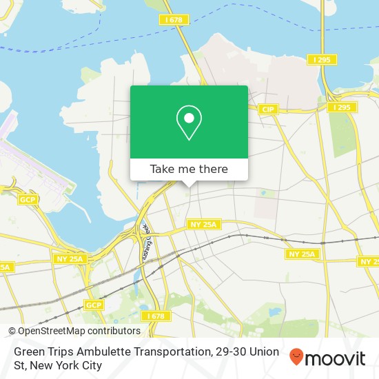 Mapa de Green Trips Ambulette Transportation, 29-30 Union St