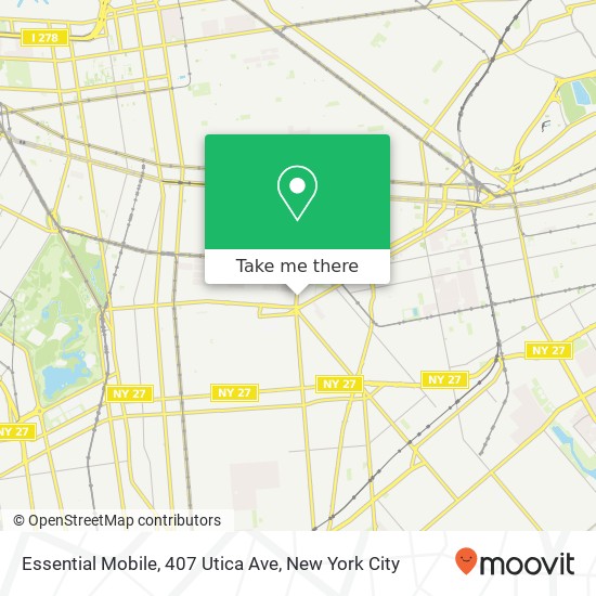 Mapa de Essential Mobile, 407 Utica Ave