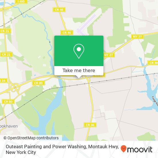 Mapa de Outeast Painting and Power Washing, Montauk Hwy