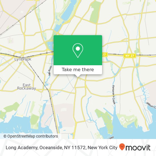 Mapa de Long Academy, Oceanside, NY 11572