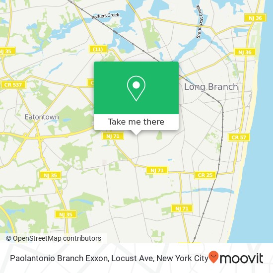 Paolantonio Branch Exxon, Locust Ave map