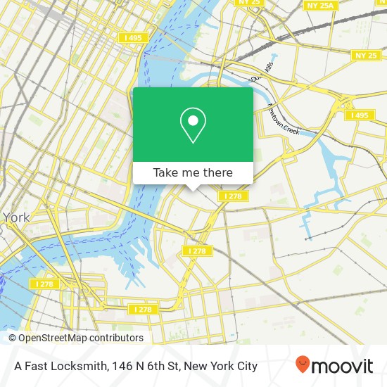 Mapa de A Fast Locksmith, 146 N 6th St