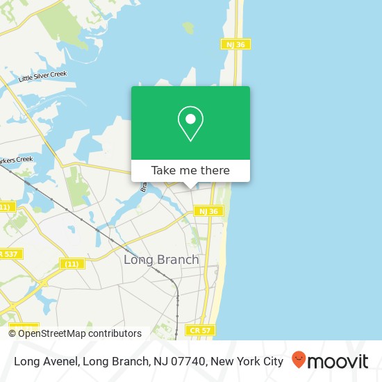 Mapa de Long Avenel, Long Branch, NJ 07740