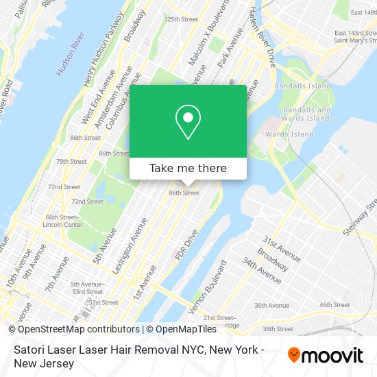 Mapa de Satori Laser Laser Hair Removal NYC