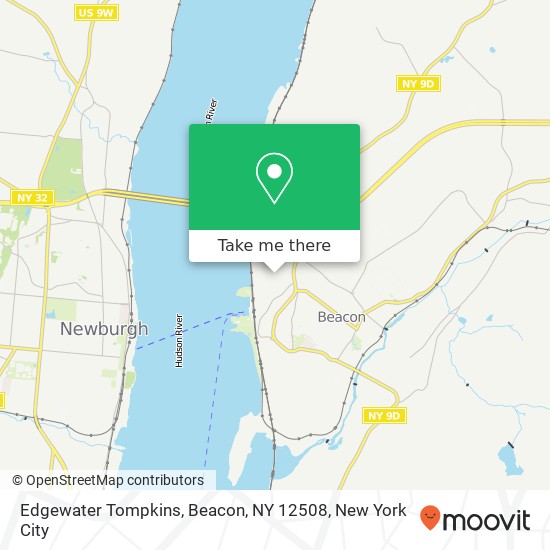 Mapa de Edgewater Tompkins, Beacon, NY 12508