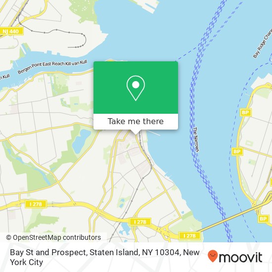 Bay St and Prospect, Staten Island, NY 10304 map