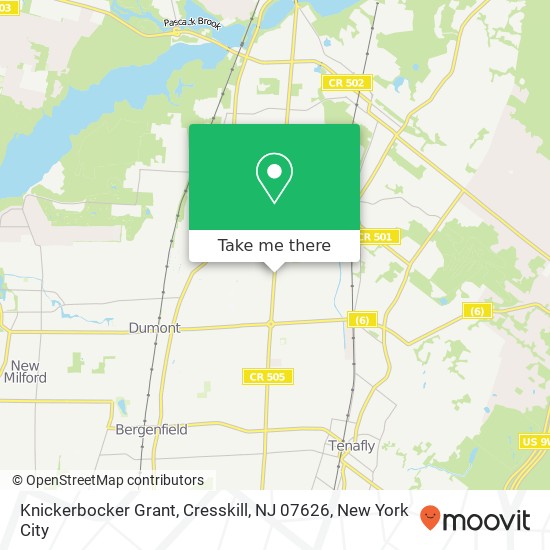 Mapa de Knickerbocker Grant, Cresskill, NJ 07626
