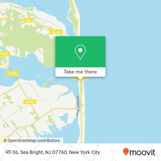Mapa de RT-36, Sea Bright, NJ 07760