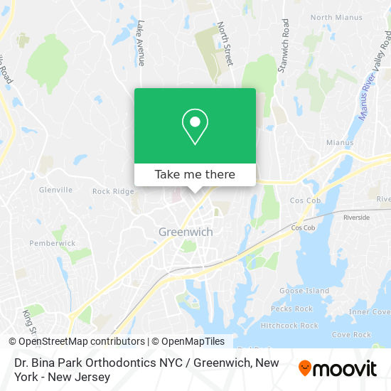 Dr. Bina Park Orthodontics NYC / Greenwich map