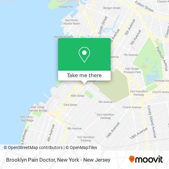 Brooklyn Pain Doctor map