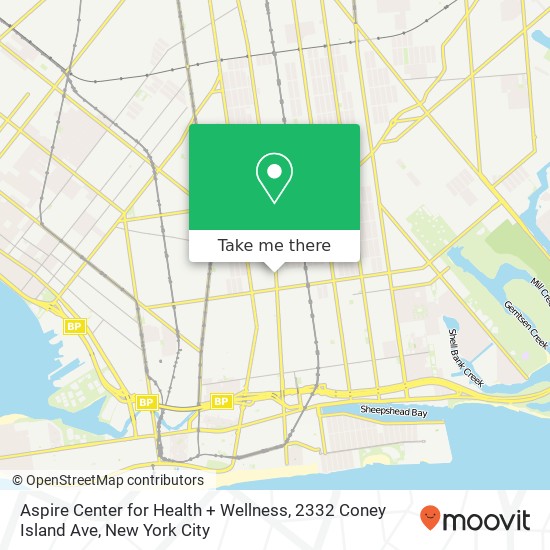 Mapa de Aspire Center for Health + Wellness, 2332 Coney Island Ave