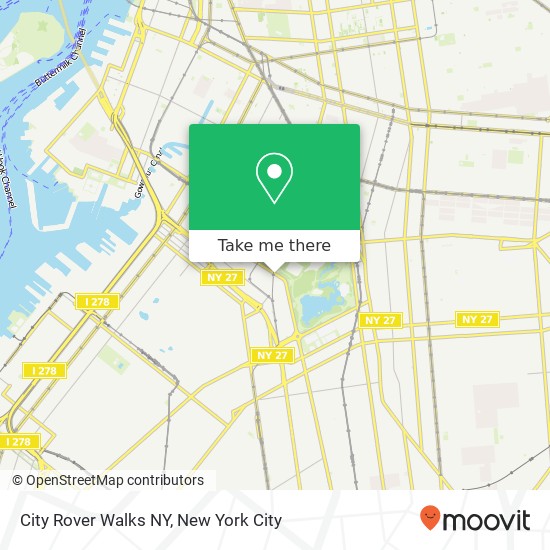 City Rover Walks NY map