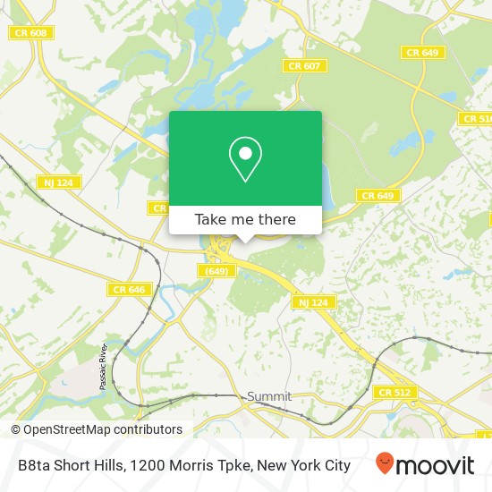 Mapa de B8ta Short Hills, 1200 Morris Tpke