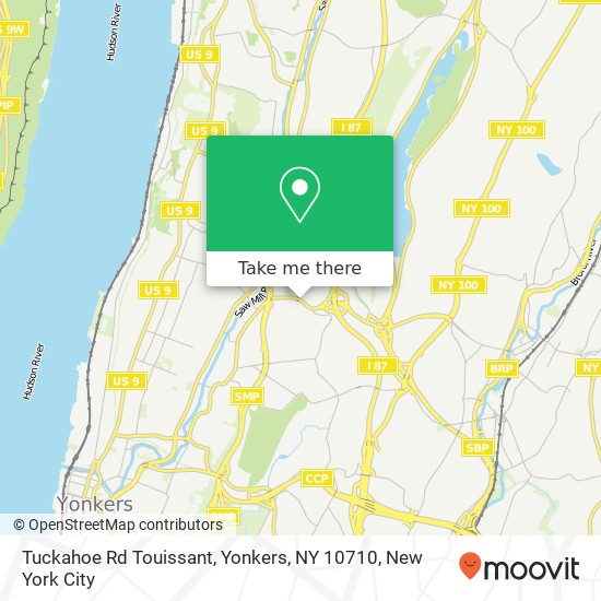 Mapa de Tuckahoe Rd Touissant, Yonkers, NY 10710