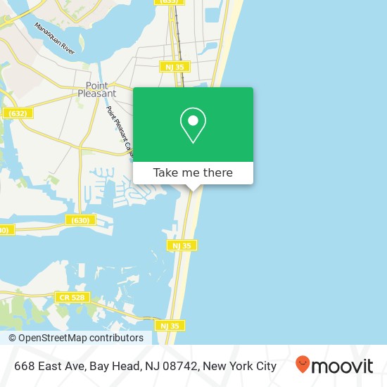 668 East Ave, Bay Head, NJ 08742 map