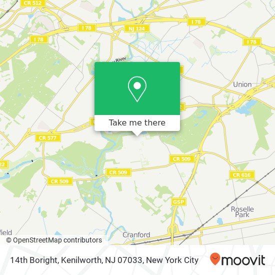14th Boright, Kenilworth, NJ 07033 map