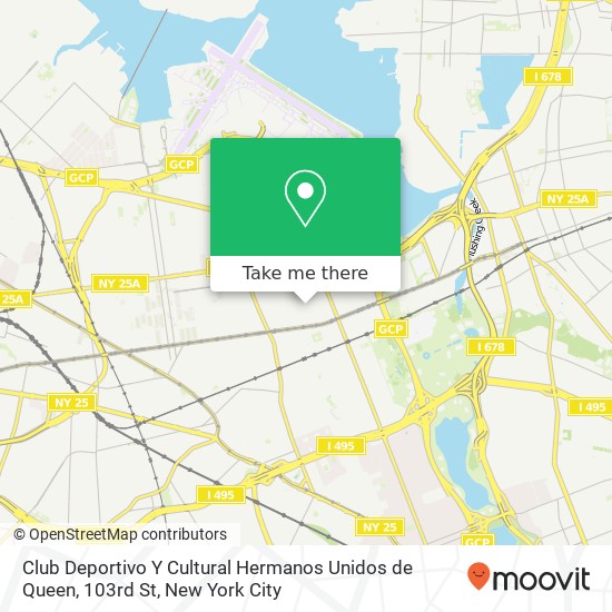 Mapa de Club Deportivo Y Cultural Hermanos Unidos de Queen, 103rd St