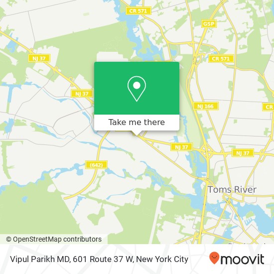 Vipul Parikh MD, 601 Route 37 W map