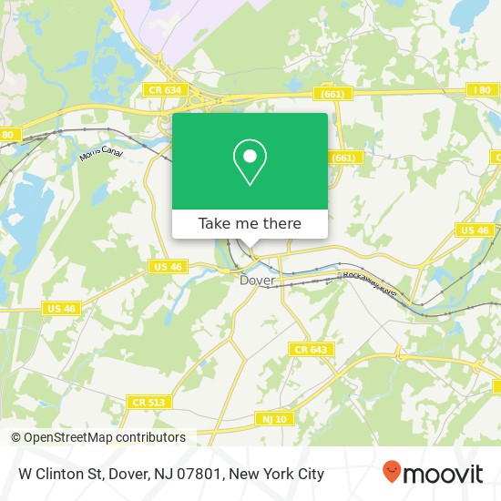Mapa de W Clinton St, Dover, NJ 07801