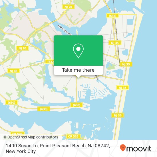 1400 Susan Ln, Point Pleasant Beach, NJ 08742 map