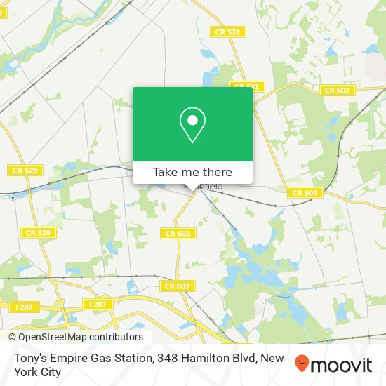 Mapa de Tony's Empire Gas Station, 348 Hamilton Blvd