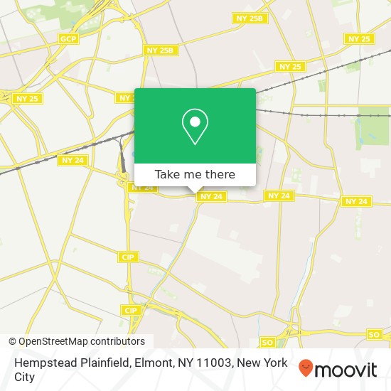 Hempstead Plainfield, Elmont, NY 11003 map