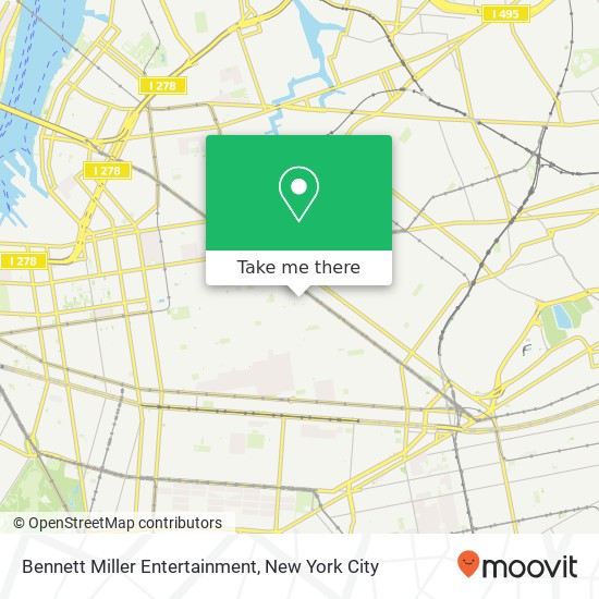 Bennett Miller Entertainment map